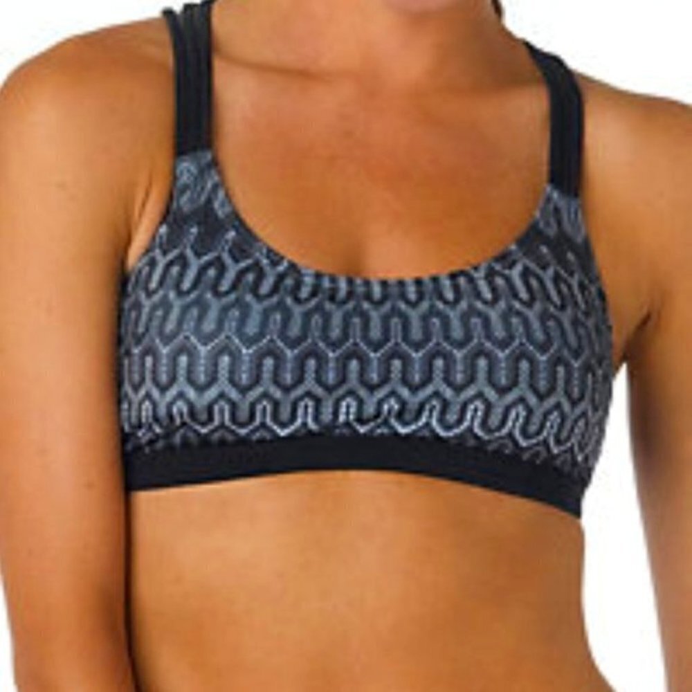 Prana Zira Crossback Swim Top Bikini Top Size Large 3 Strap Active‎